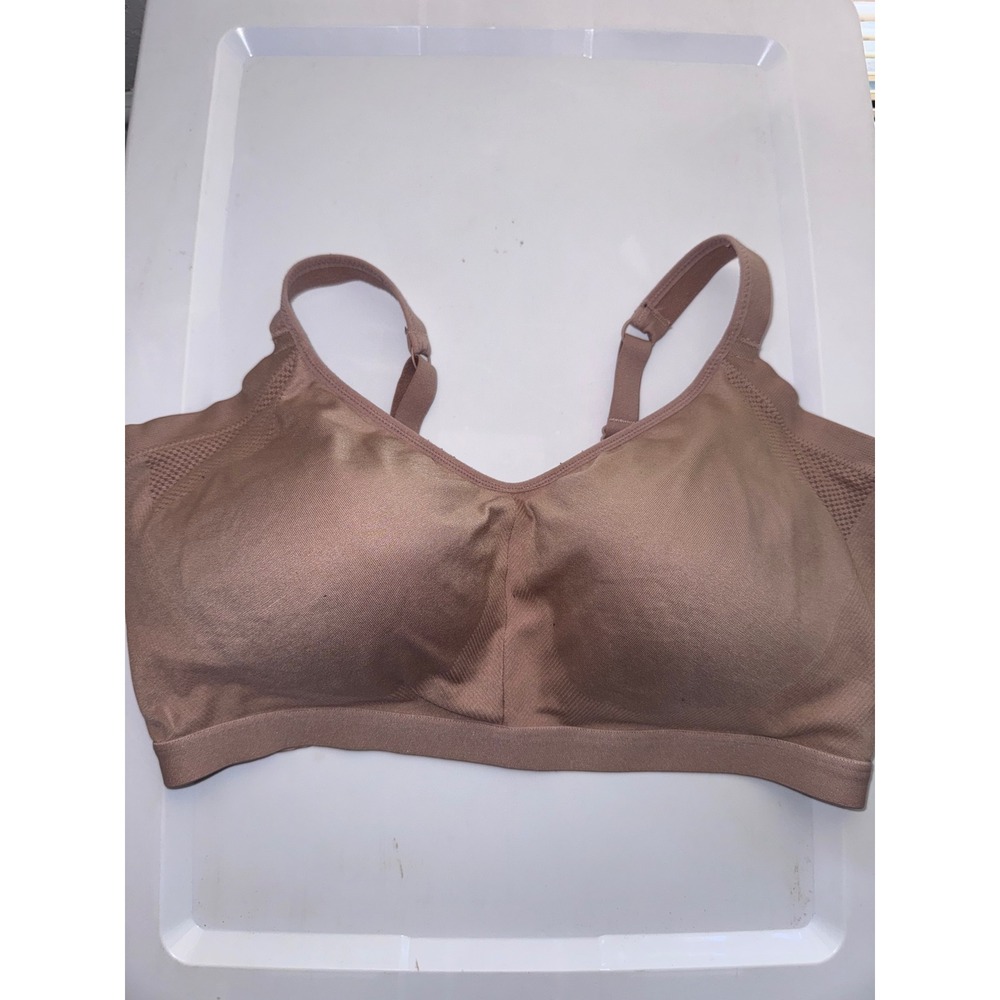 Warners Easy Does It Wire Free Bra Tan Nude Size 2X RM3911W Comfort Seamless